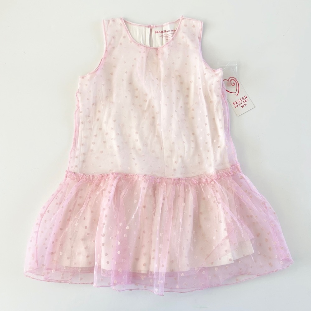 Design History Pink Heart Tulle Dress